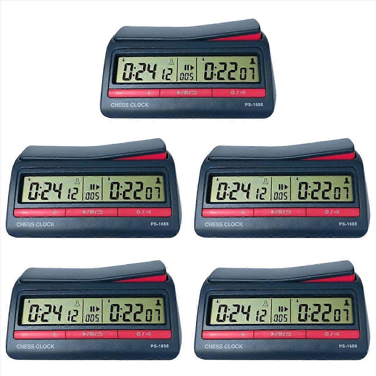 5X Professional Advanced Chess Digital Timer Chess Clock Count Up Down Board Game Clock PS-1688