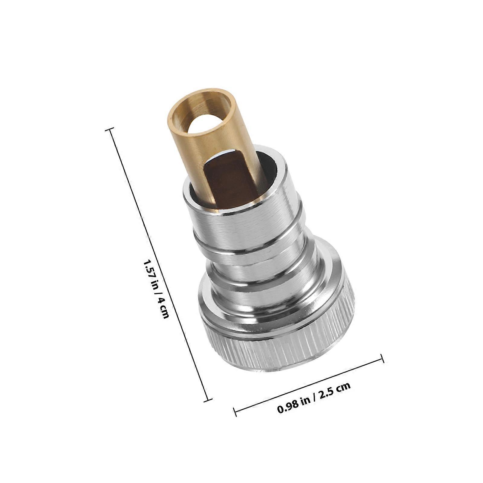 Silver Water Stopper Durable Brass Washing Machine Adapter for Pipe 2Pcs