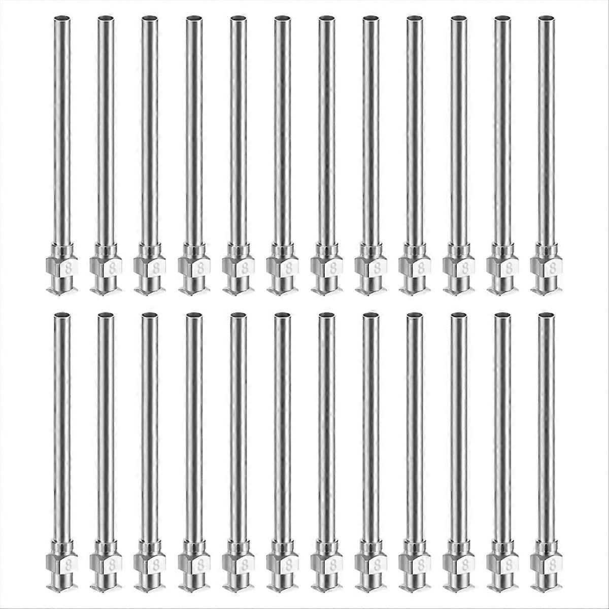Blunt Tip Dispensing Needle,24Pcs 2 Inch Liquid Dispenser Needles,8g