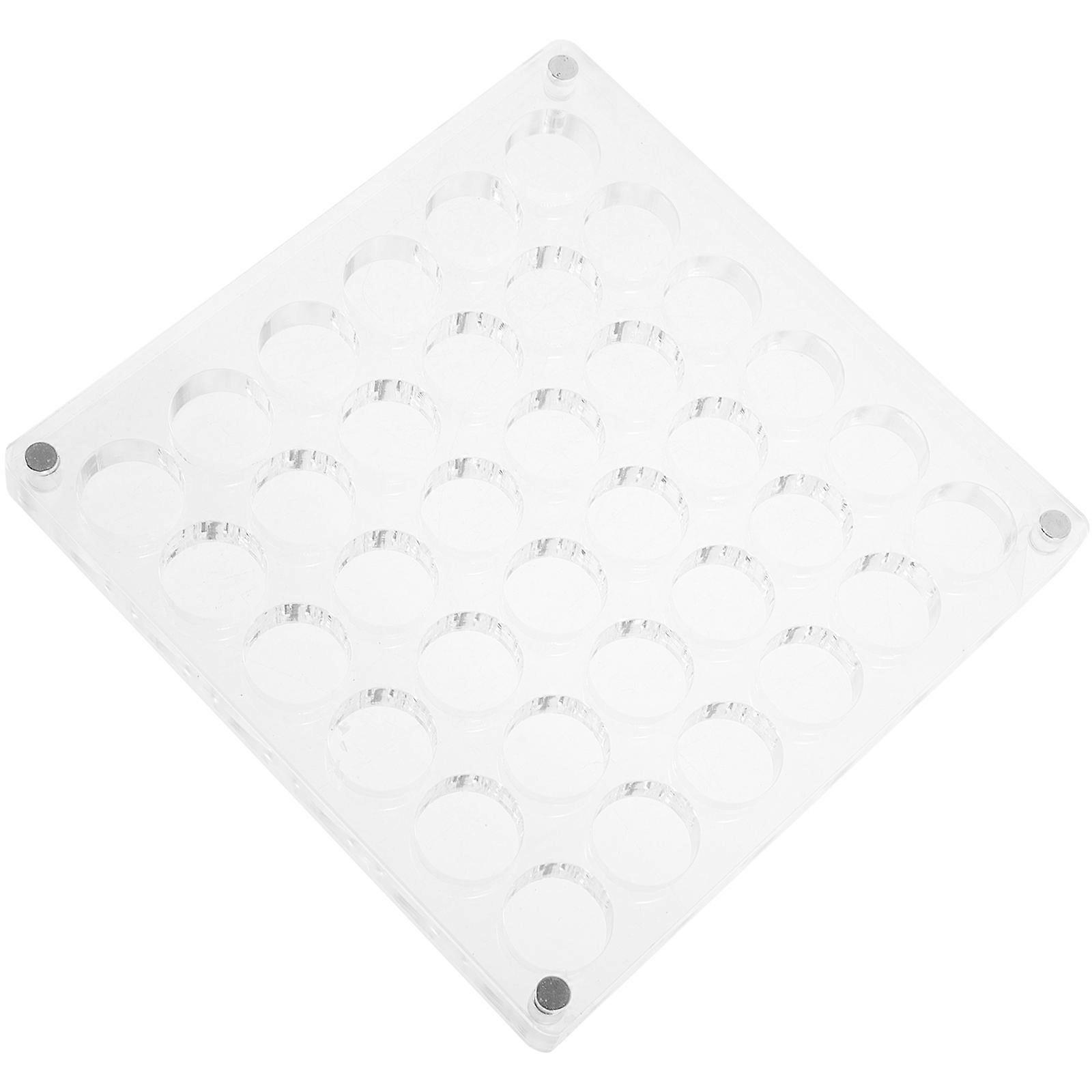 Acrylic Diamond Storage Box for Cosmetics with Multi-Grid Compartments