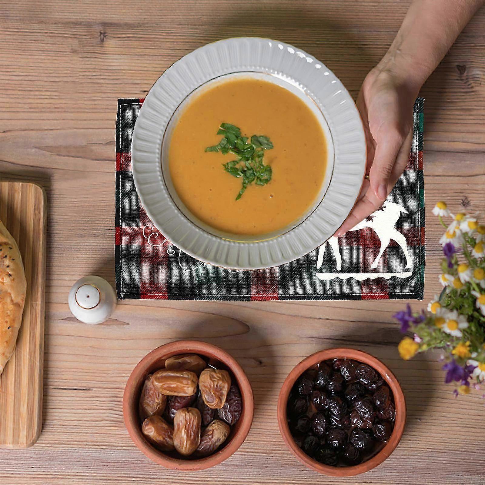 Christmas Tabletop Mat Creative Placemat for Dining 4Pcs Pack