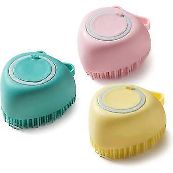 3pcs Silicone Body Brush Scrubber avec distributeur