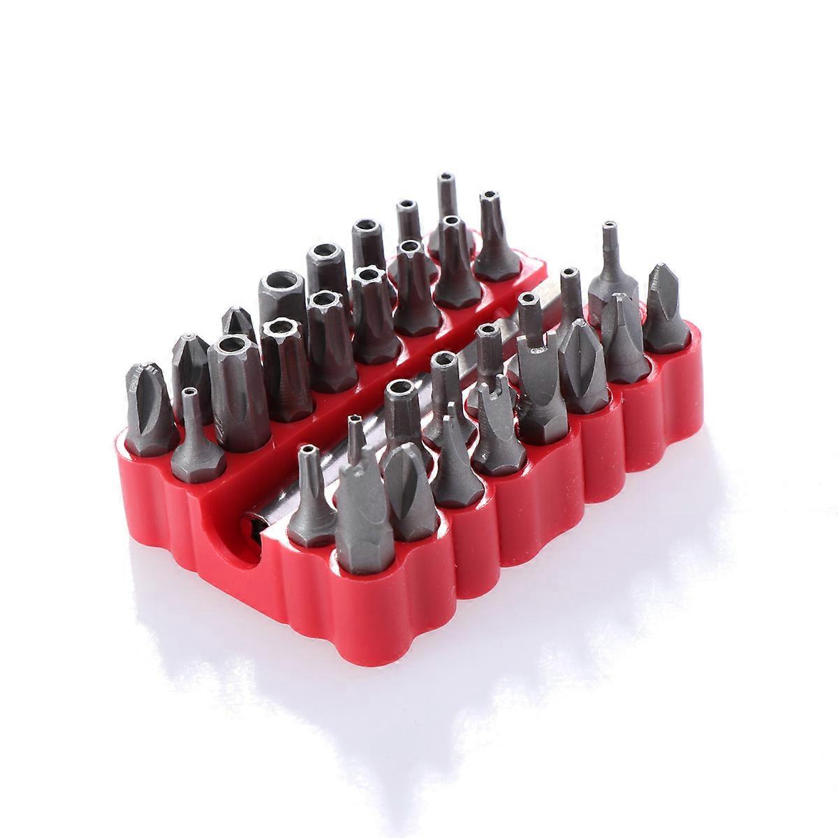 33 Pcs Security Bit Set Tamper Proof Torx Hex Star Screwdriver with Bit Holder