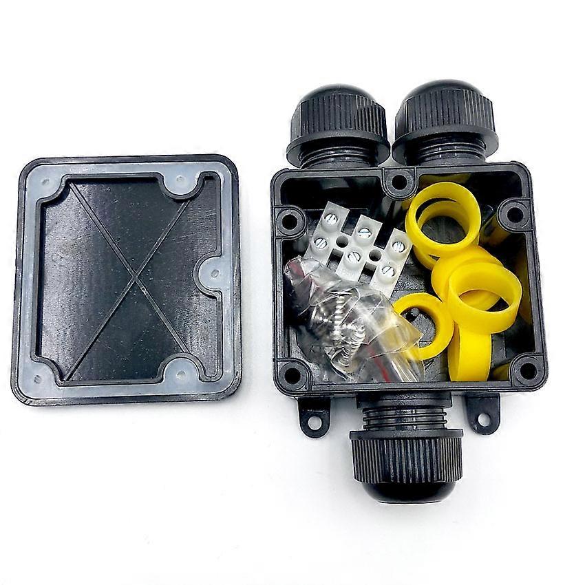3 Way Electrical Junction Box Plastic Waterproof Electrical Junction Box Cable Wire Connector IP68compatible withExternal Wiring