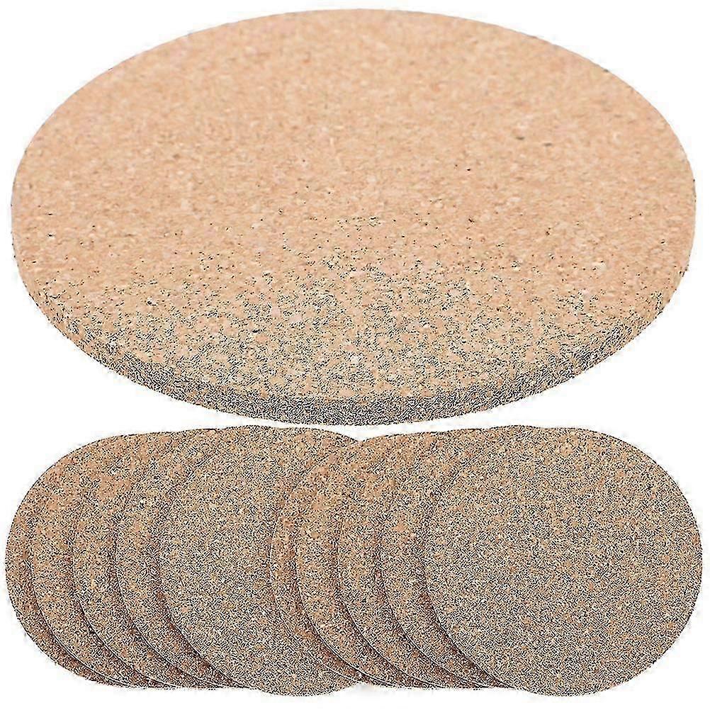 Beige Cork Coasters Round Coaster Mats for Kitchen Use 20Pcs Set