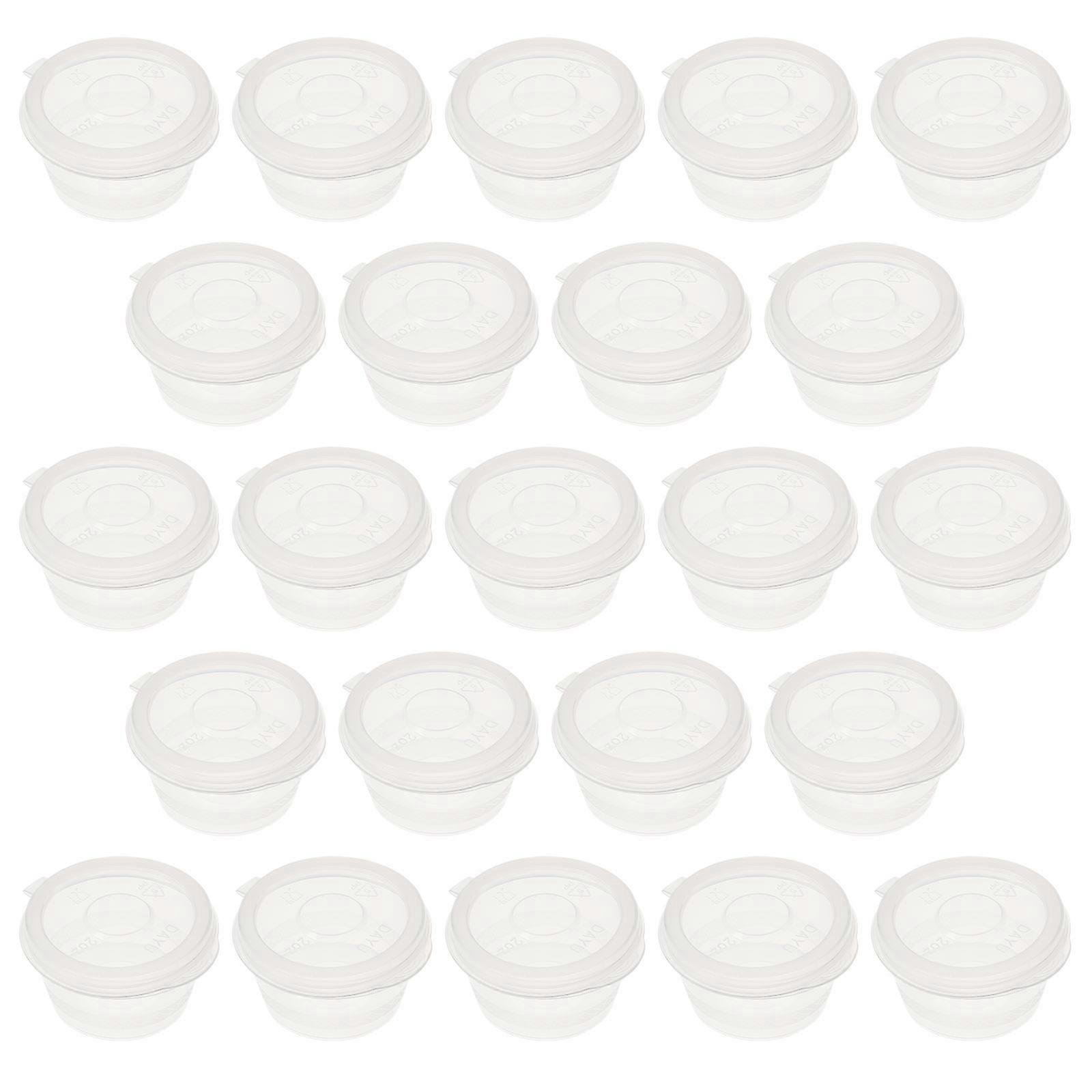 Transparent Sauce Packing Containers for Kitchen 100Pcs Sauce Boxes