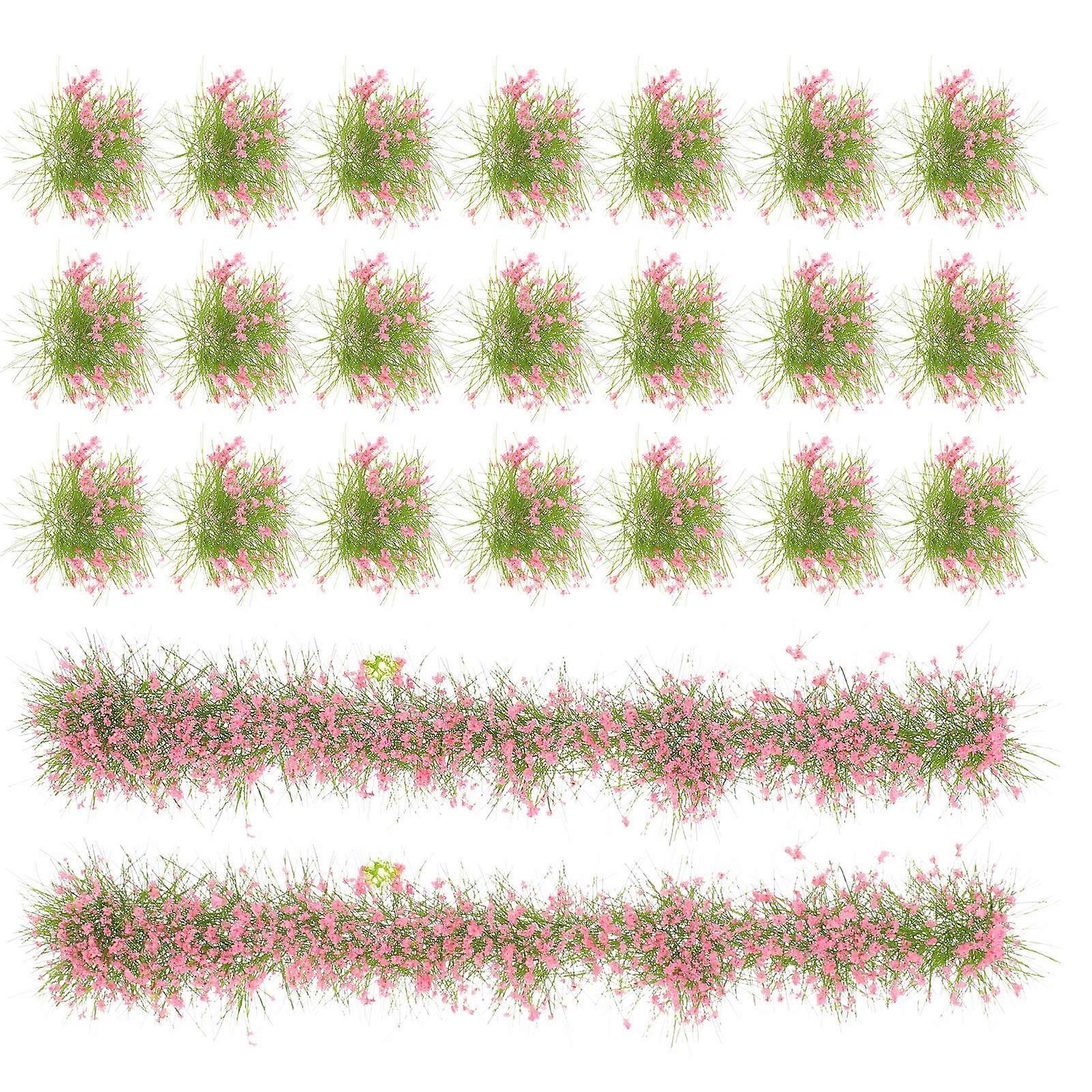Fire Train Model Miniature Trees for Decor Containing 23Pcs Plastic Model Plants