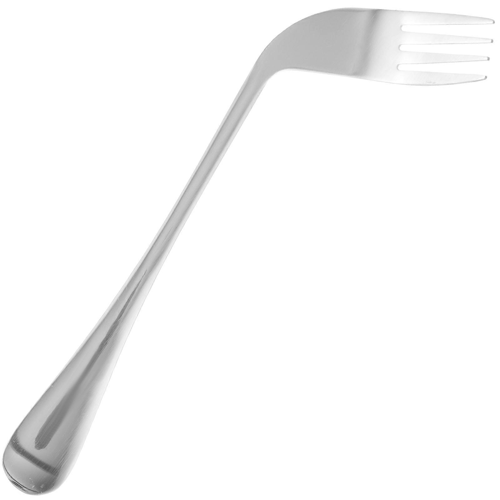 Left-Hand Ergonomic Angled Feeding Fork Assist Tableware Lightweight Fork