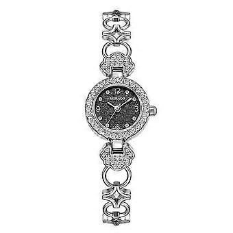 MOKAGO Women's Elegant Crystal Diamond Watch - Sparkling Fashion Timepiece with Stylish Silver Chain