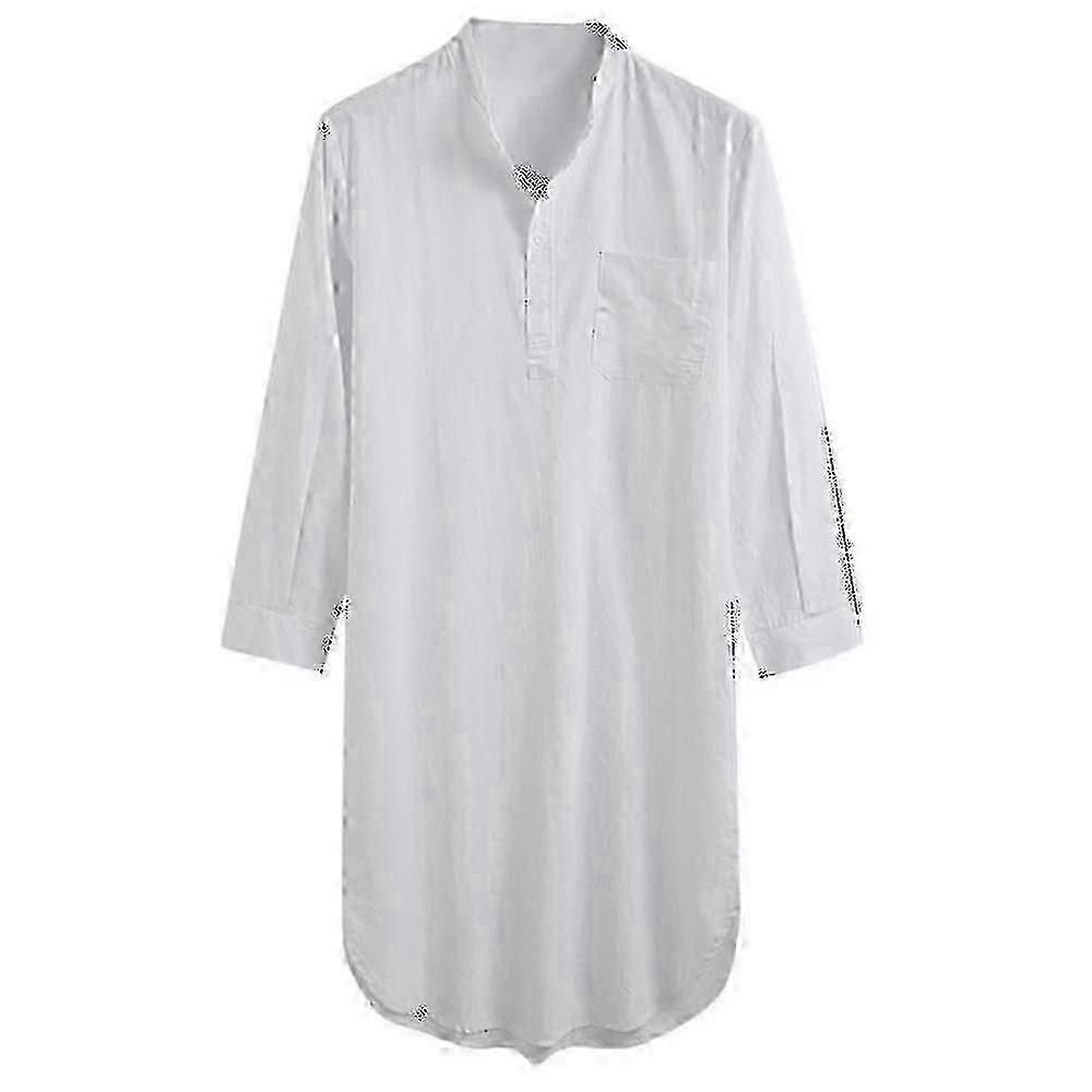 Camisón de algodón transpirable compatible con hombres - Ideal para dormir