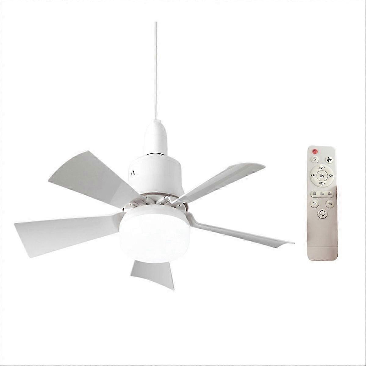 Socket Fan Light Small Ceiling Fan with Light and Remote