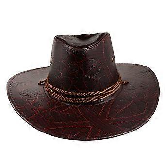 Chapeau de cowboy western marron avec visière solaire pour l'extérieur