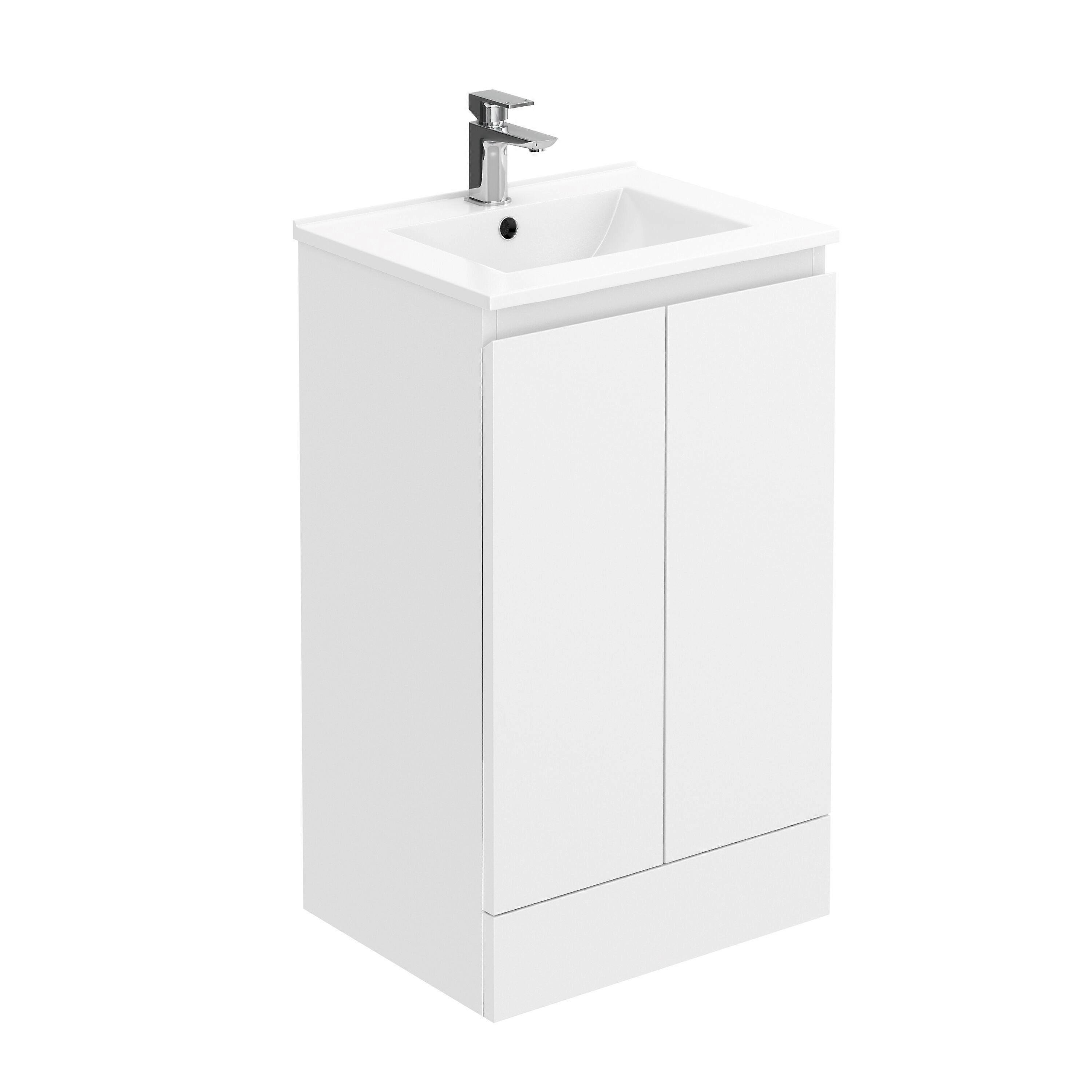 500mm White Vanity Unit with Basin
