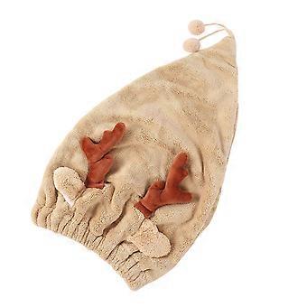 Christmas Antler Shower Hair Dry Quick Dry Hair Towel Hair Wraps