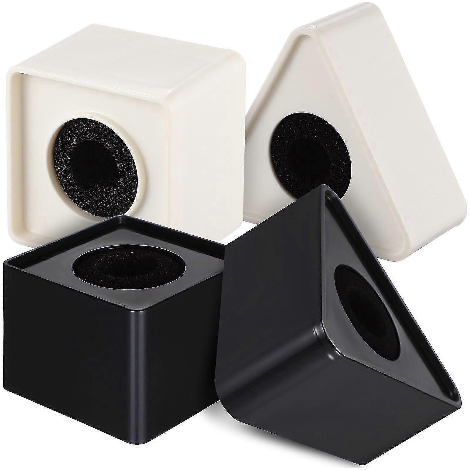 1 Set ABS Cube Miccrophone Logo Stations Triangular Mic Interview Logo Flag Stations