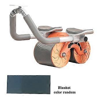Gym Multifunction Fitness Automatic Rebound Abdominal Exercise Double Wheel Home Knee Mat Ab Roller With Counter Domestic Quiet