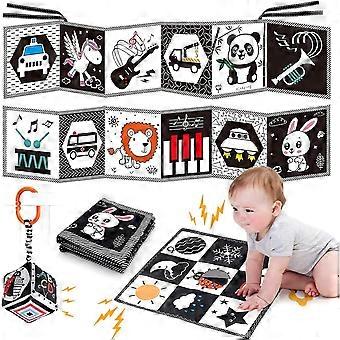 Schwarz-weißes sensorisches Spielzeug für die frühkindliche Bildung Babyspielzeug für 0-6 Monate