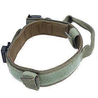 Green Nylon Pet Dog Training Collar with Steel Buckle - Hunting Traction Accessory