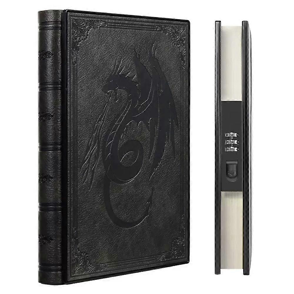 Journal with Hidden Combination Lock, A5 Fire Dragon Password Notebook, Personal Diary with Lock