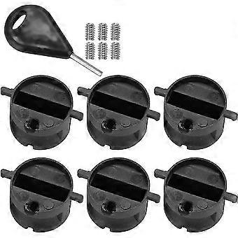 Surfboard Tail Rudder Slot 6PCS FCS FIN G5 Plugs Box with Screw Key Wrench Black Stable compatible with All FCS FIN Bases
