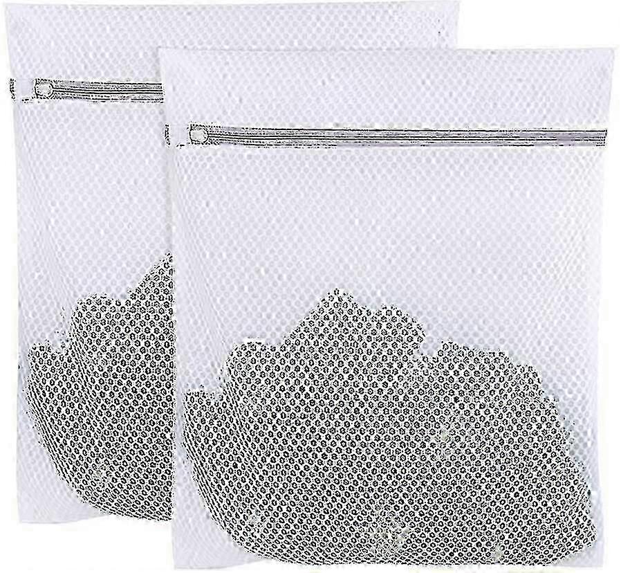 Extra Large Mesh Laundry Bag,2pack Zippered Polyester Laundry Wash Bag
