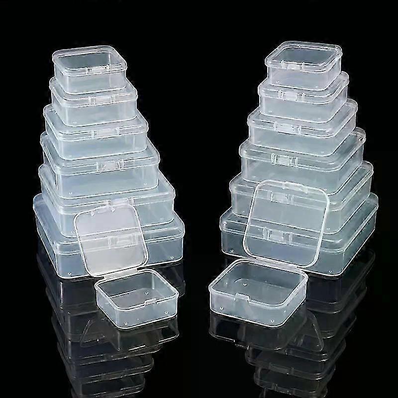 Mini Plastic Rectangular Storage Box Translucent Packing Box Dustproof Durable Strong Jewelry Case Container Home Storage