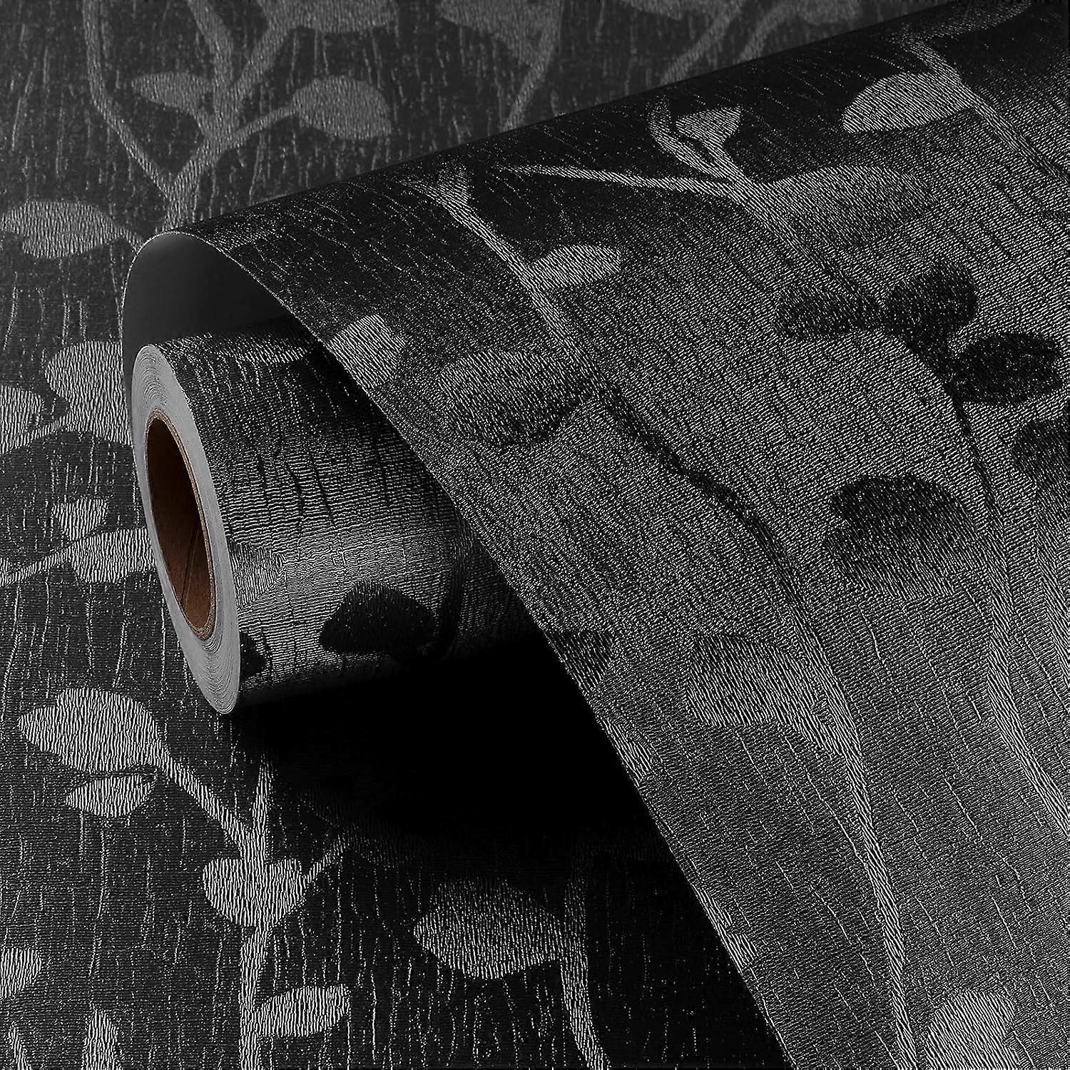 Bedroom Wallpaper, Self-Adhesive Wall Wallpaper with Leaf Pattern, Adh
