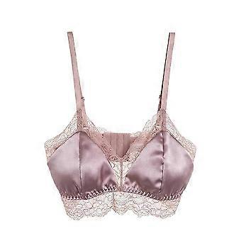 Thin Pink Lace Wireless Bra 1Pcs Women's Sexy Comfort Bra