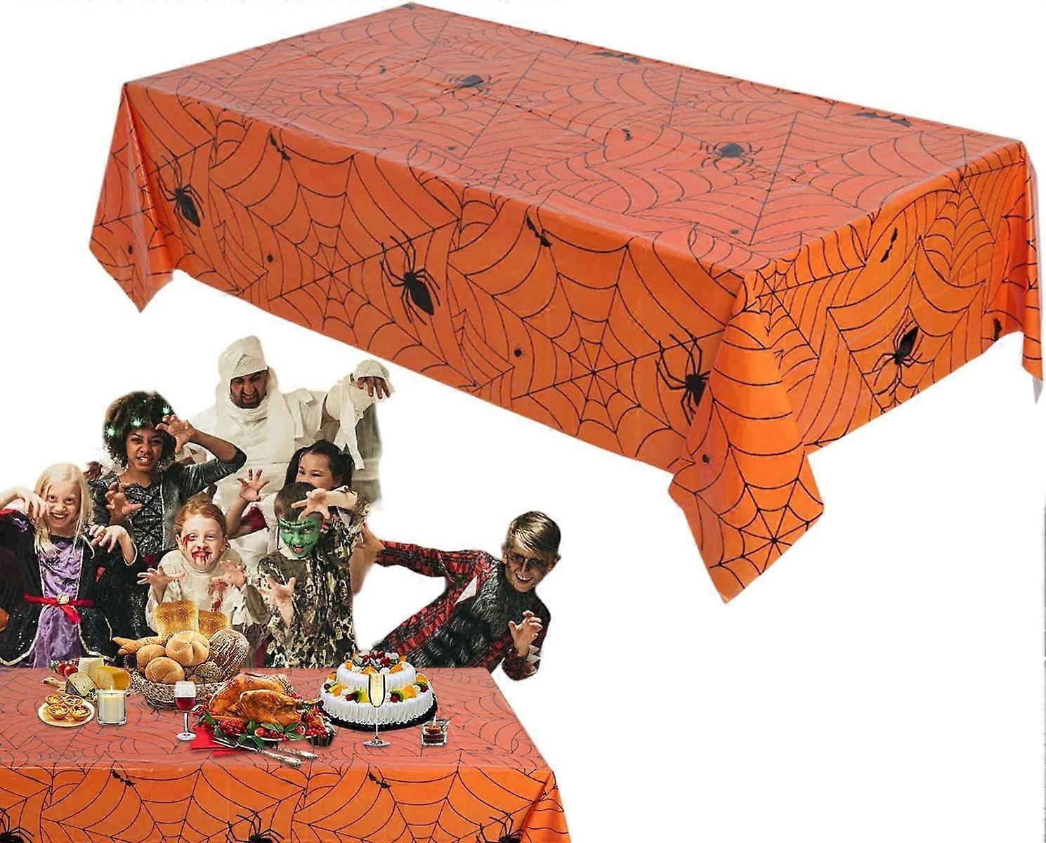 Spiderweb Halloween Tablecloth, Gothic Halloween Decoration, Spiderweb