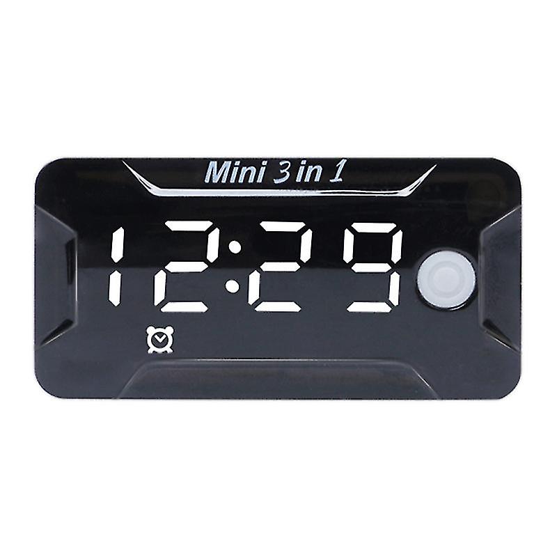 Waterproof Digital Time Clock & Thermometer & Voltage Voltmeter Motorcycle