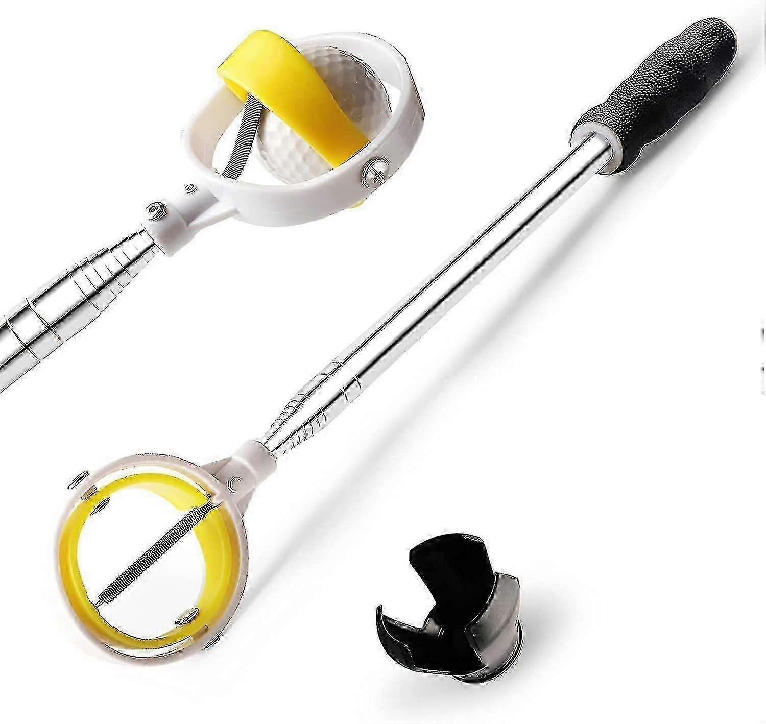 Spring-Release Telescopic Golf Ball Tool