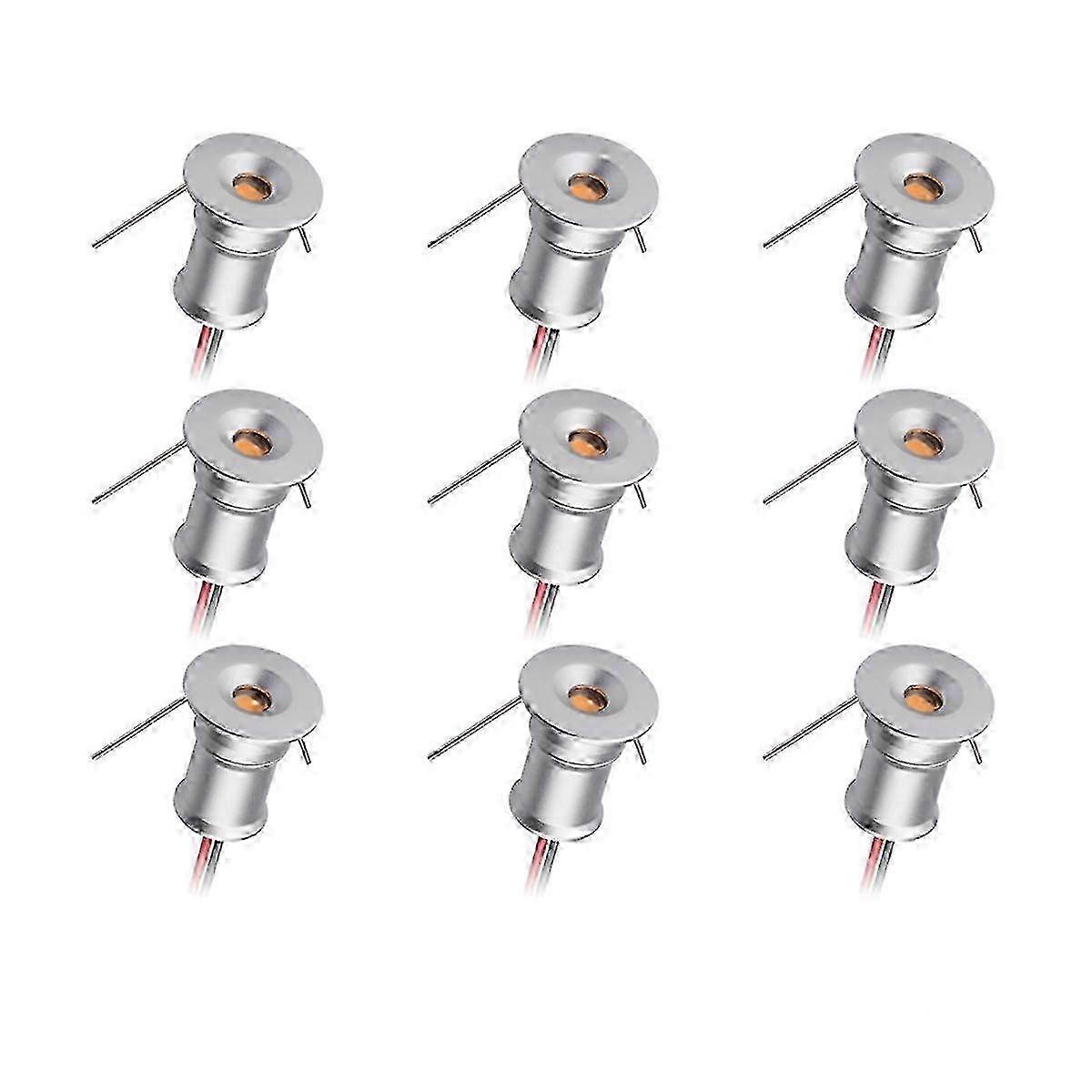 9 Pack Mini Downlight 12V 1W 3000K Warm White Silver Shell compatible with Artwork Light