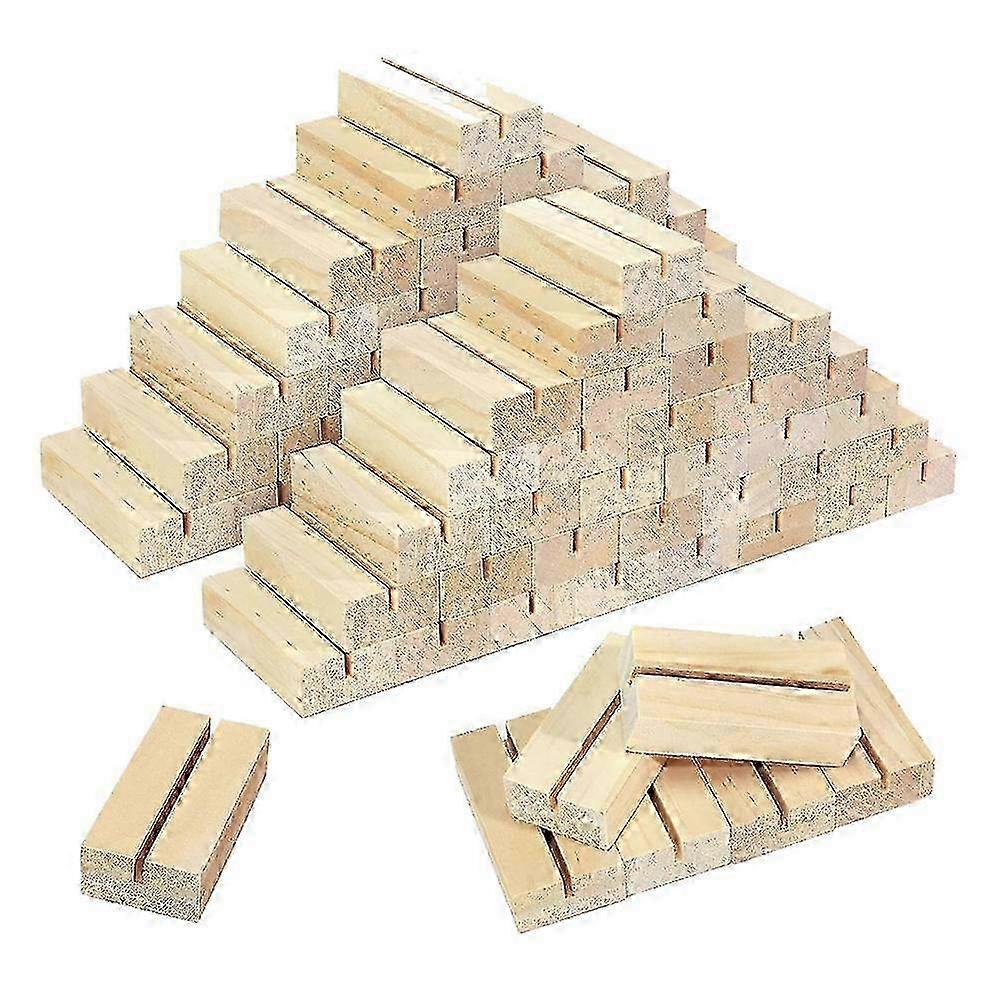 Stable Pine Wood Place Card Holders Set
