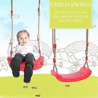 child Outdoor Plastic Bent Swing for Kid Backyard Kindergarten Playground(Red), Compatible with Seat_HP