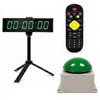 Large Digital Gym Timer Clock for Home Fitness, Stopwatch Button Supported, Countdown Stopwatch & 12/24H Digital Clock B