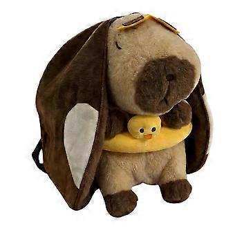 Breathing Capybara Plush Toy Adjustable Musical Sleep Companion Soft Stuffed Animal Bedroom Dorm Decoration Anxiety Relief Gift—S3