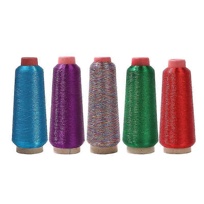 5 Rolls Computer Embroidery Threads Multi-function Threads Cross Stitch Threads Durable Weaving Threads (mixed Color)