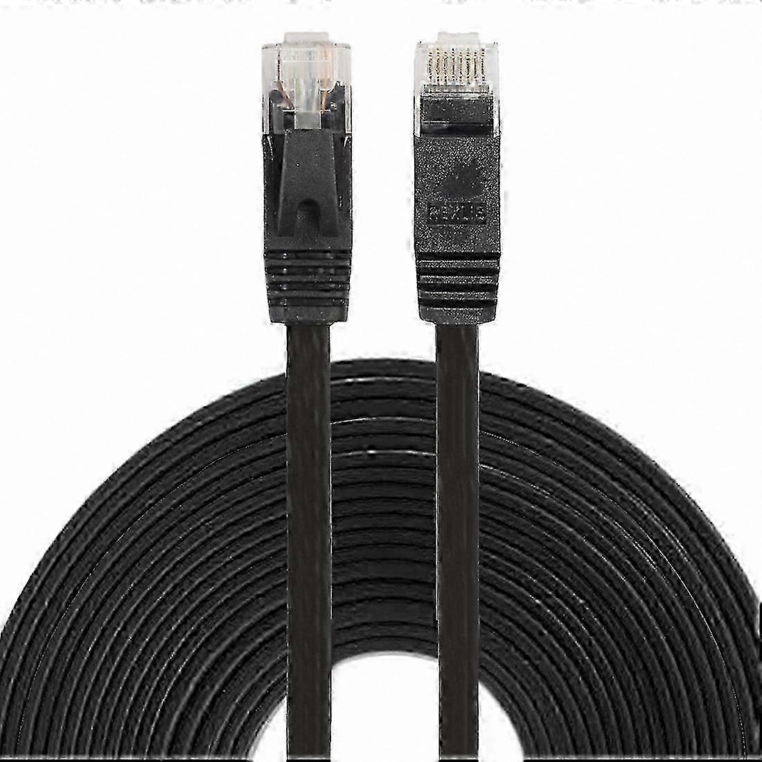 10m Slim CAT6 Flat Ethernet Cable, RJ45 Network Patch Cord for LAN Connection