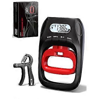 Grip Strength Trainer - Adjustable resistance 11-132lbs/5-60kg. Hand gripper and forearm strengthening device with a smart counter for sports and rehabilitation.