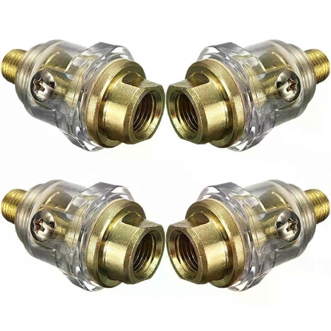 4pcs Mini Air Tool Oiler Lubricator with 1/4 Interface for Workshops