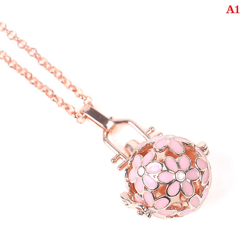 Open Cage Locket Neckalce Daisy Flower Essential Oil Aroma Diffuser Necklace