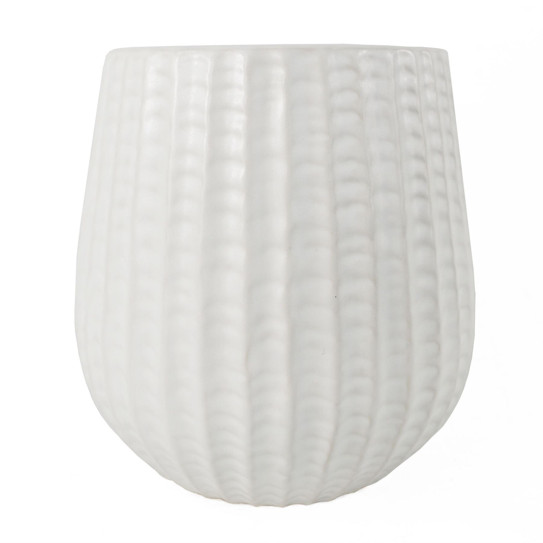 16cm White Ceramic Planter