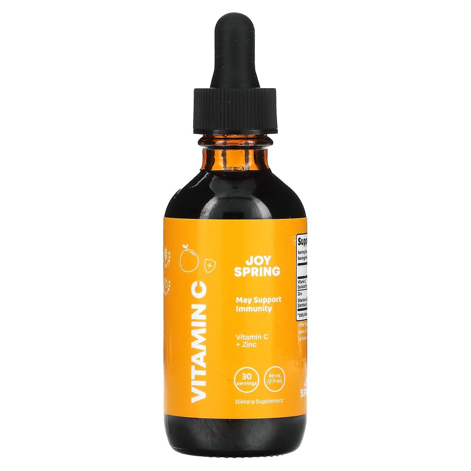 JoySpring, Vitamin C + Zinc, Ages 2+, 2 fl oz ( 60 ml)