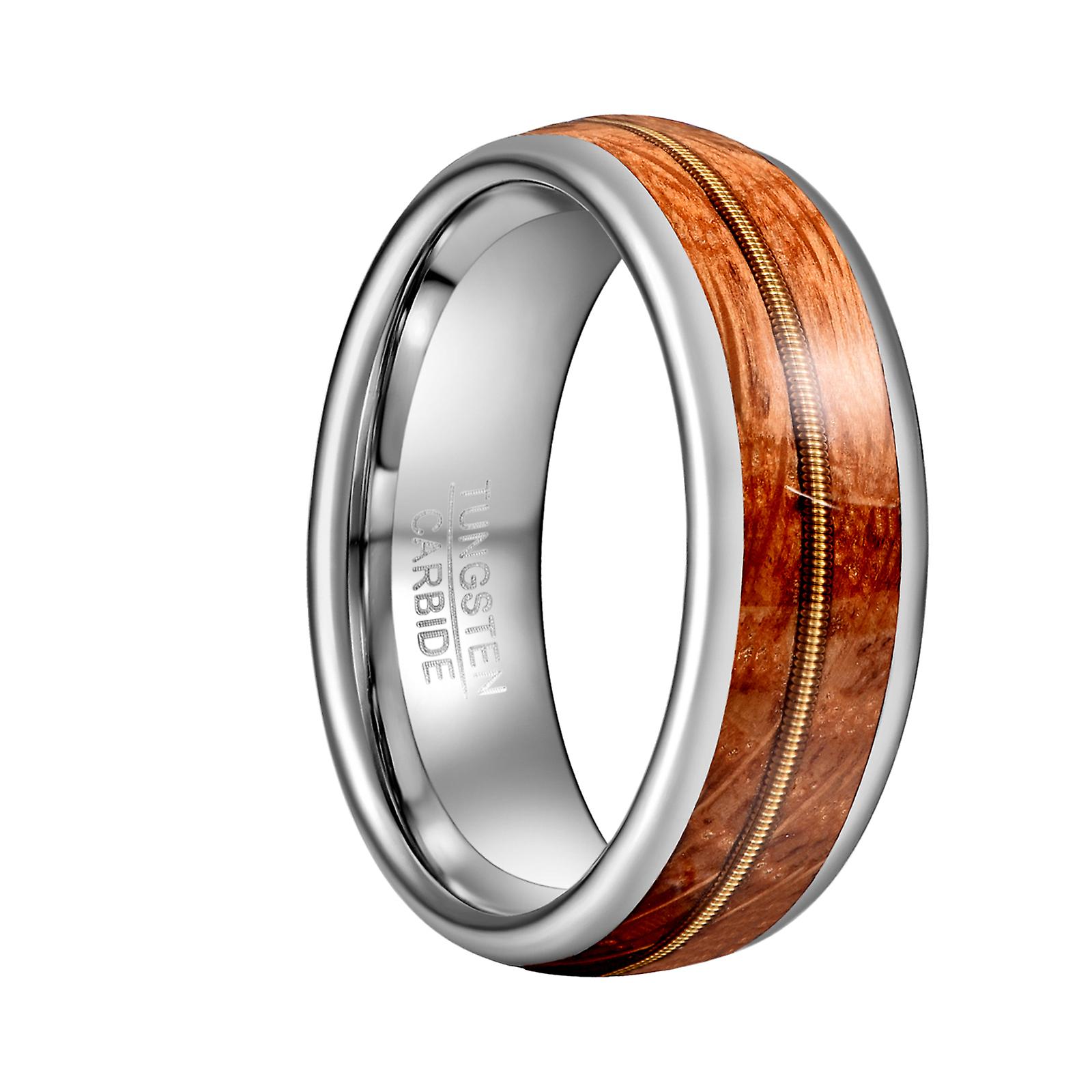 8mm Width Men's Tungsten Carbide Steel Ring