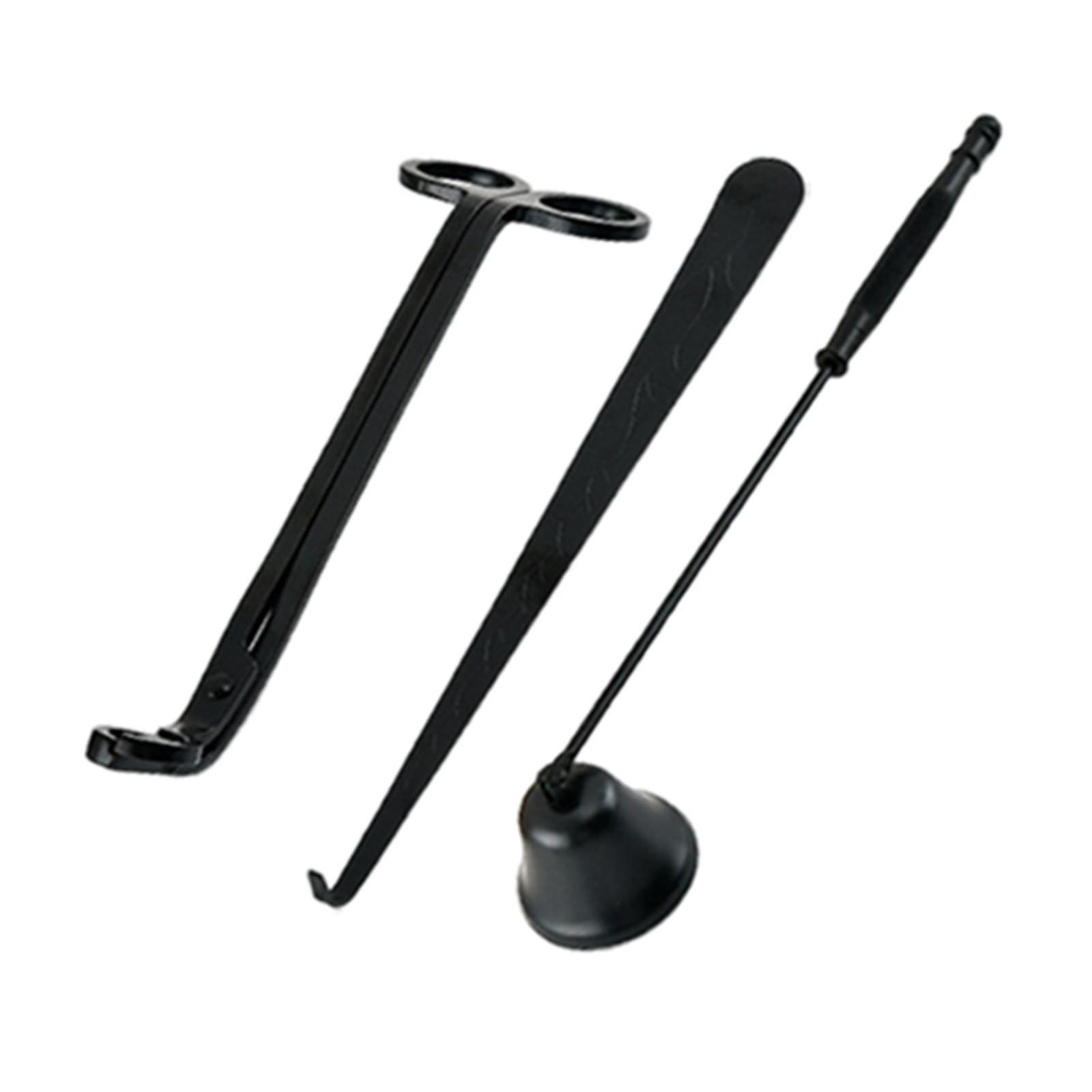 Candle Extinguisher Set Candle Snuffer Wick Trimmer Dipper Black