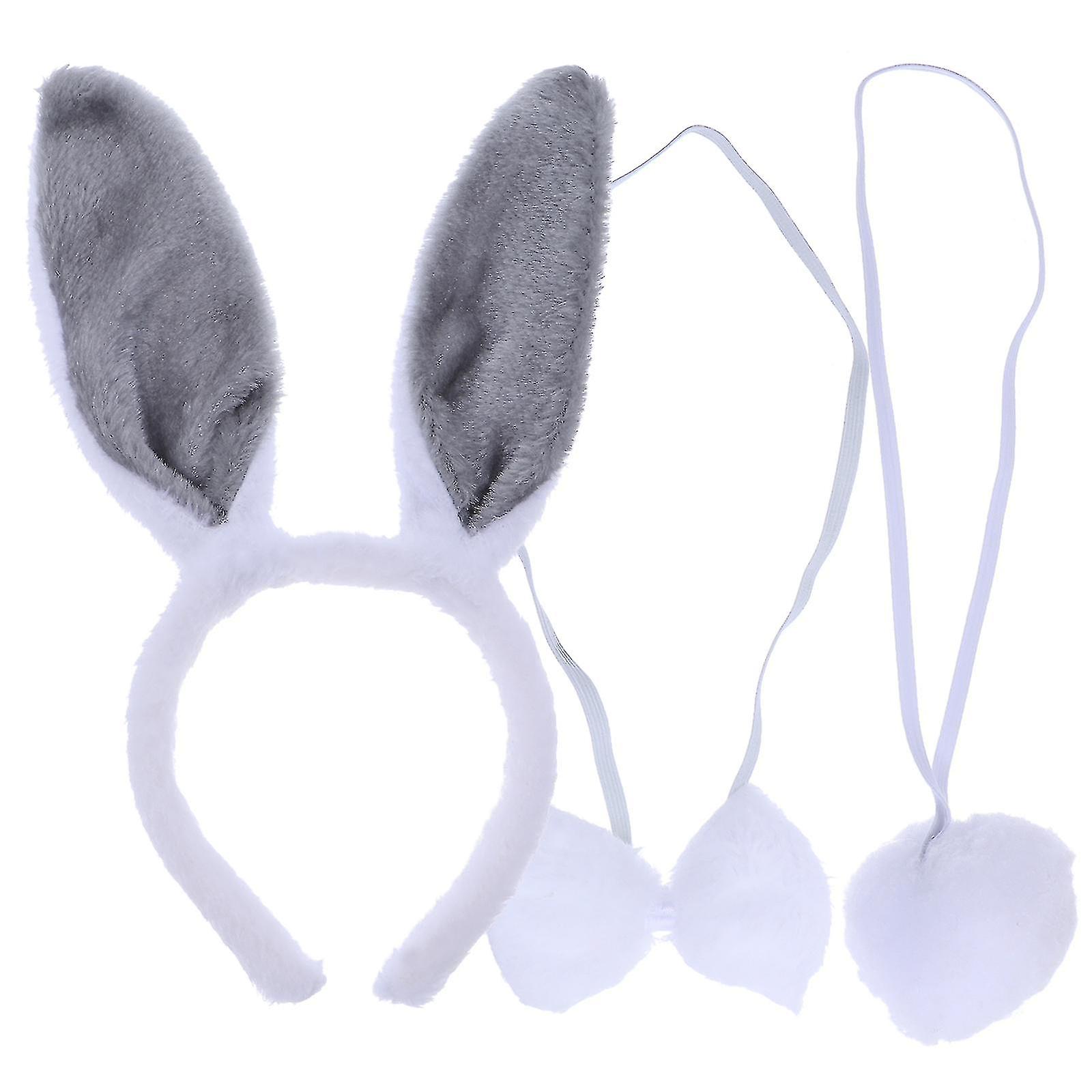 2 Set Creative Plush Rabbit Costume Easter Party Decor Props Rabbit Headband