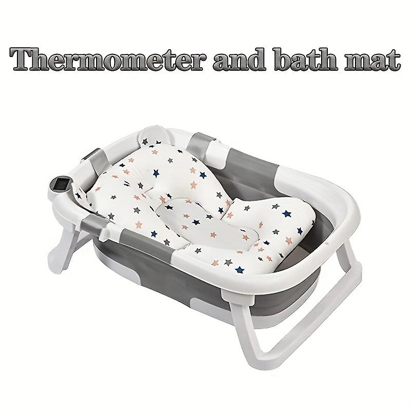 Make Bath Time Easier With This Baby Real-time Temperature Silicone Foldable Bathtub!