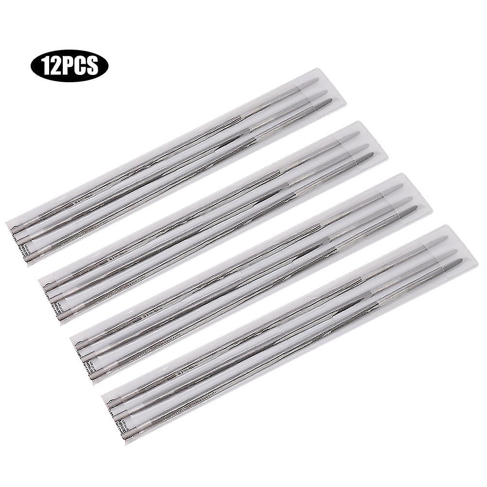 4mm 5/32in Chainsaw Sharpening Files 12Pcs Round Woodworking Chain Saw File Set Durable Hardened Steel