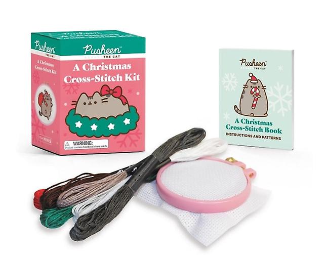 Pusheen A Christmas Crossstitch Kit by Claire Belton Paperback Book
