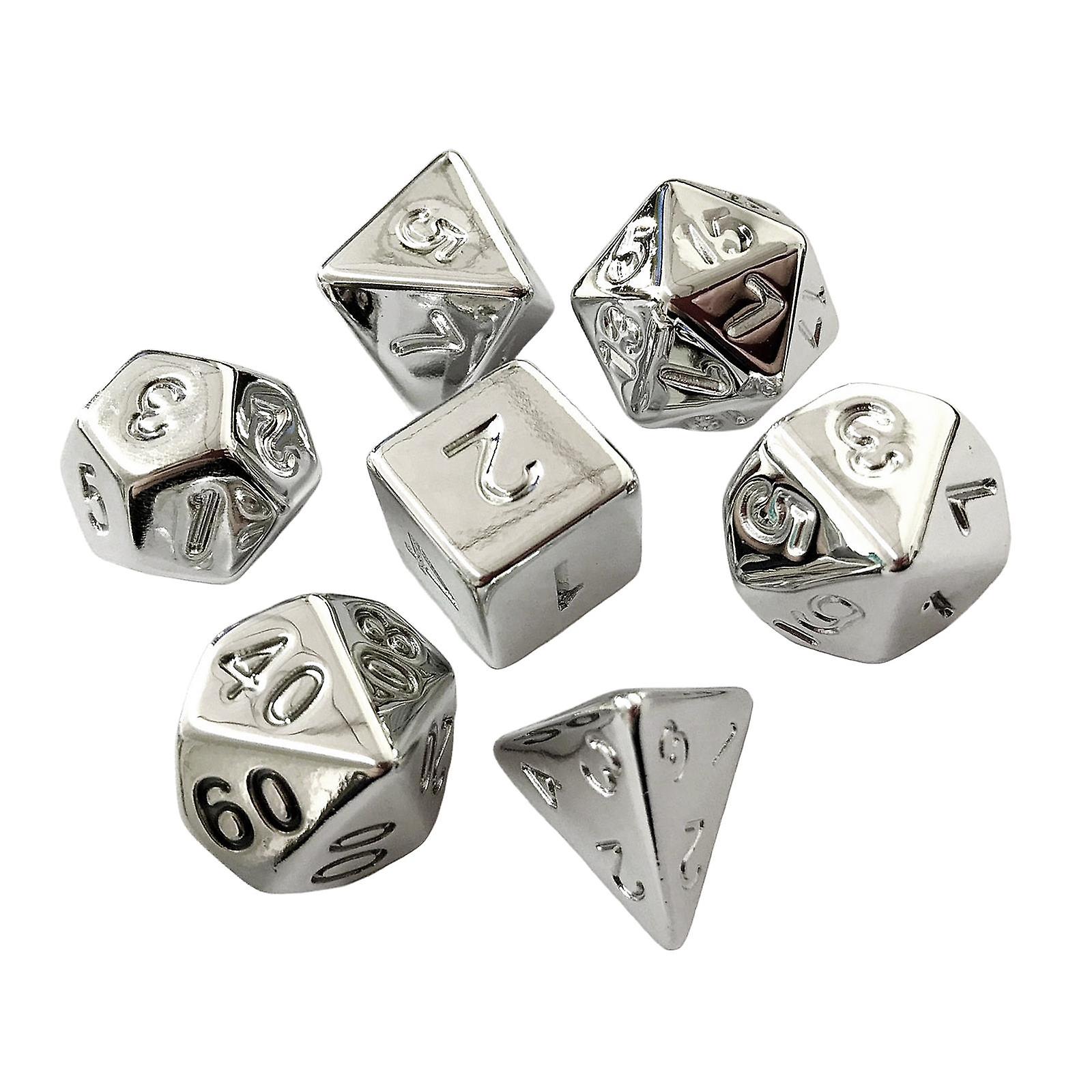 7 Pieces Acrylic Dices D4-d20 Polyhedral Dices Set for Board Game Card Games Aureate